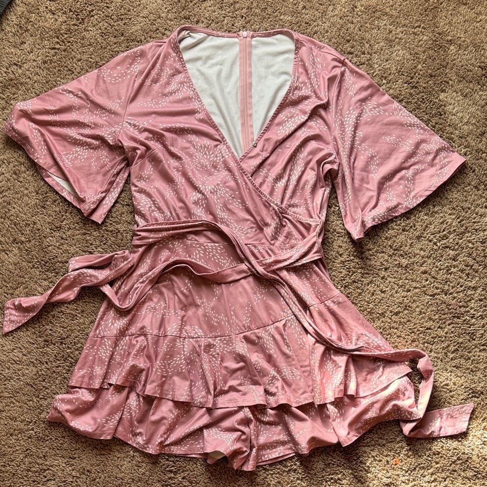 Pink Wrap Romper